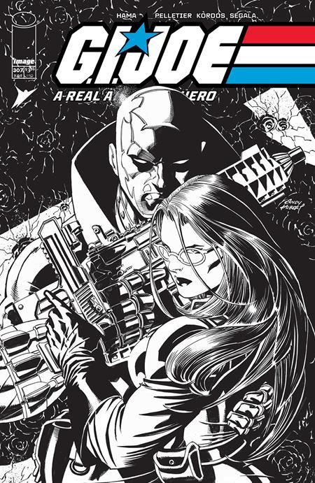 GI JOE A REAL AMERICAN HERO #307 CVR B ANDY KUBERT B&W VAR (6/19/2024) - LIGHTNING COMIX