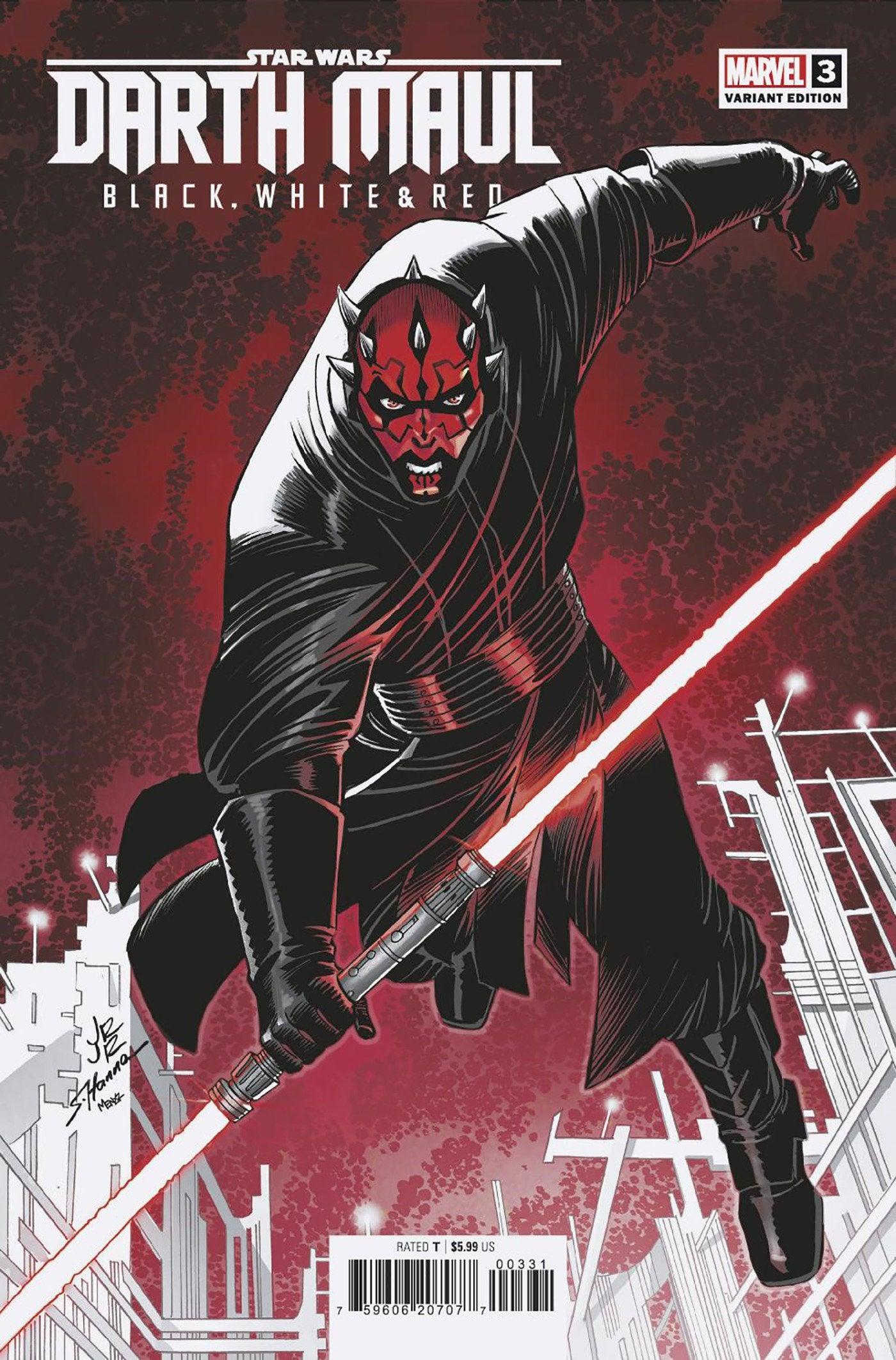 STAR WARS: DARTH MAUL - BLACK, WHITE & RED #3 JOHN ROMITA JR. VARIANT (6/26/2024) - LIGHTNING COMIX