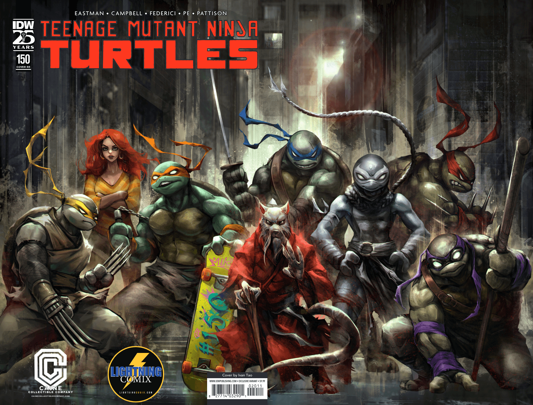 Teenage Mutant Ninja Turtles #150 - LIGHTNING COMIX EXCLUSIVE - IVAN TAO WRAPAROUND COVER - LIGHTNING COMIX