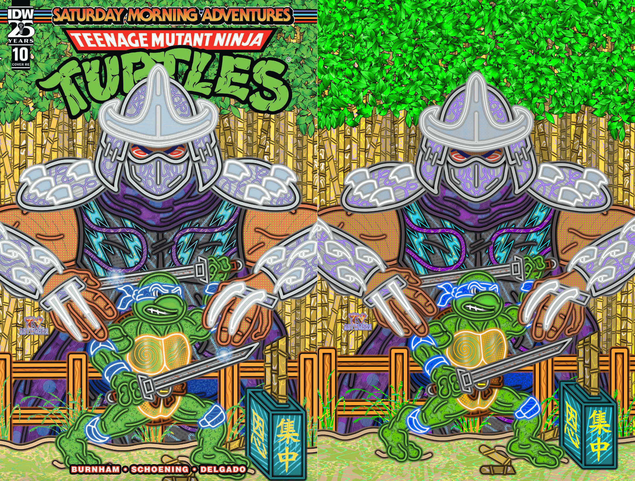 TEENAGE MUTANT NINJA TURTLES: SATURDAY MORNING ADVENTURES #10 MEGACON EXCLUSIVE - TRADE & VIRGIN BUNDLE - LIGHTNING COMIX