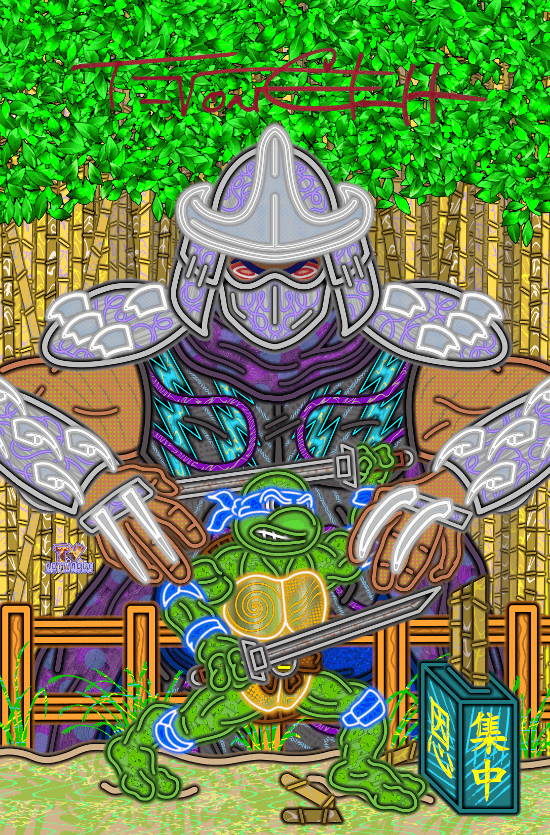 TEENAGE MUTANT NINJA TURTLES: SATURDAY MORNING ADVENTURES #10 MEGACON EXCLUSIVE - TRADE & VIRGIN SIGNED BY TIM VON CLOEDT - LIGHTNING COMIX