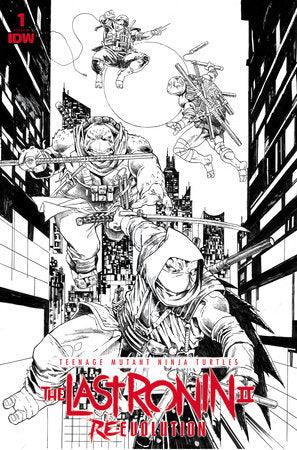 Teenage Mutant Ninja Turtles: The Last Ronin II--Re-Evolution #1 Variant RI (75) (Escorzas B&W) (3/6/24) - LIGHTNING COMIX