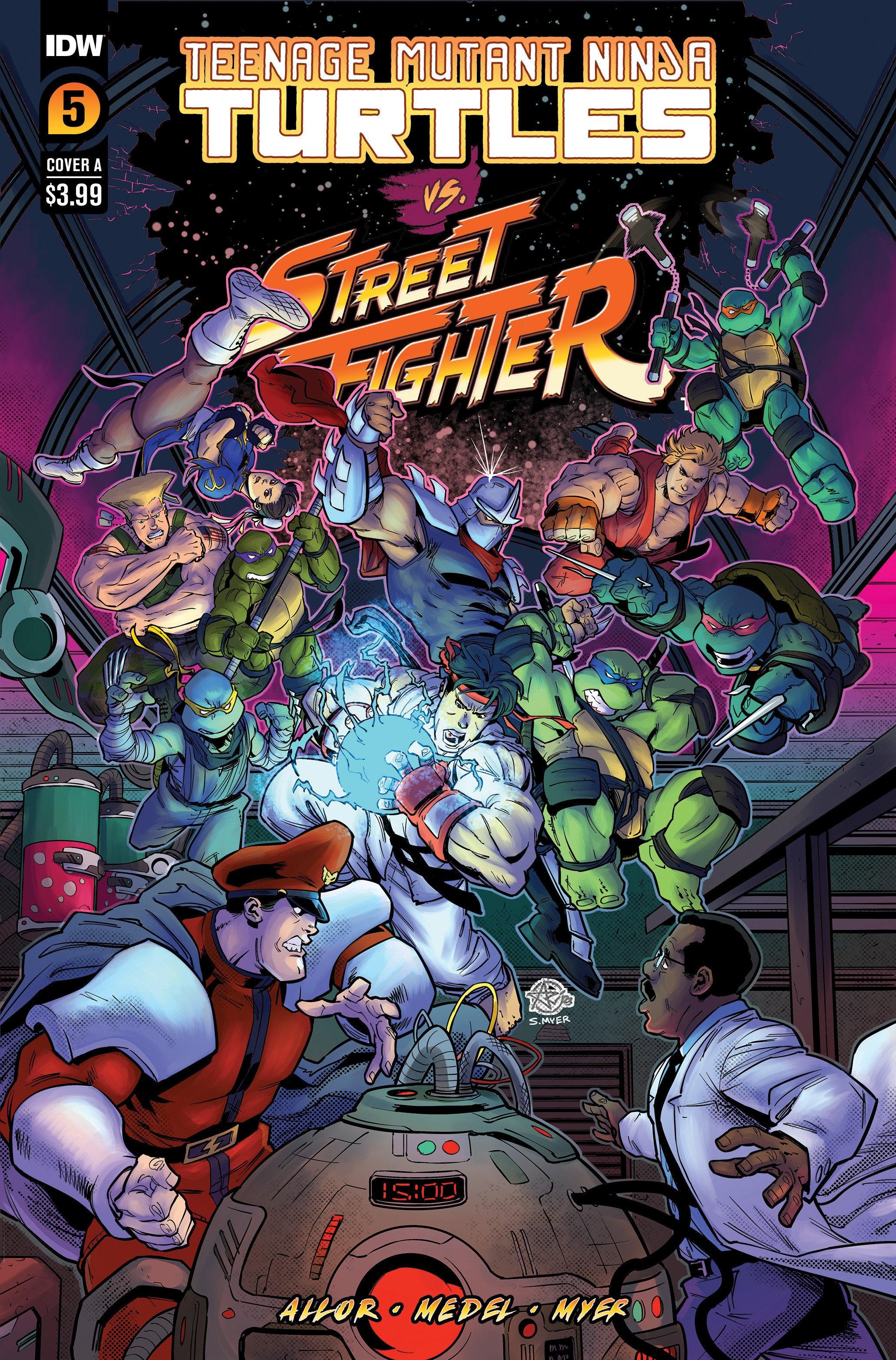 Teenage Mutant Ninja Turtles Vs. Street Fighter #5 Cover A (Medel) (10/25/2023) - LIGHTNING COMIX