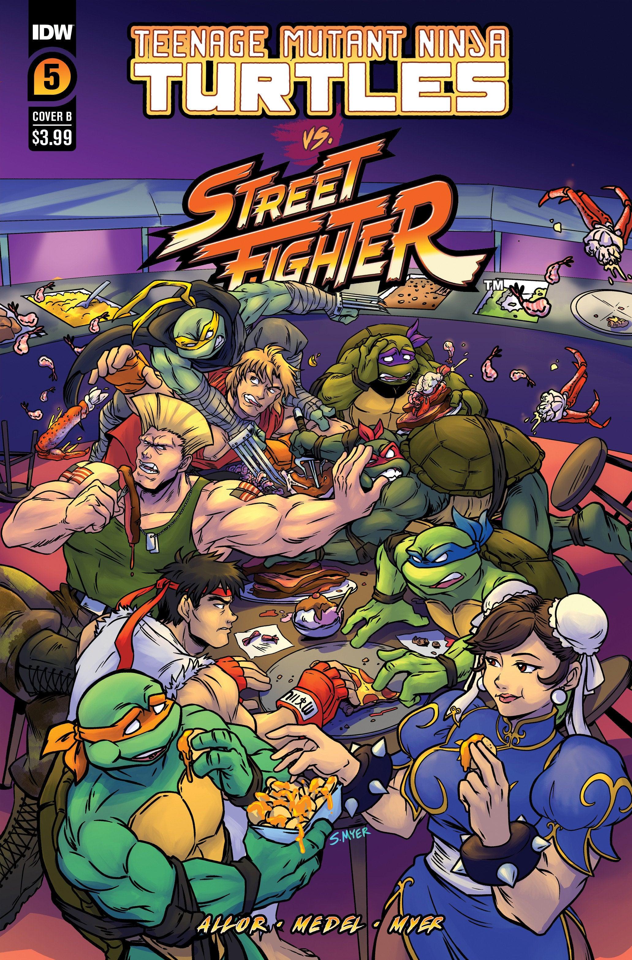 Teenage Mutant Ninja Turtles Vs. Street Fighter #5 Variant B (Myer) (10/25/2023) - LIGHTNING COMIX