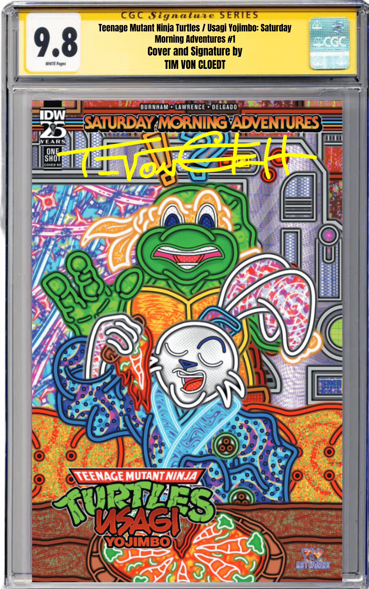 Teenage Mutant Ninja Turtles/Usagi Yojimbo: Saturday Morning Adventures Variant - Lightning Comix Exclusive - CGC 9.8 Signed Trade Dress - LIGHTNING COMIX