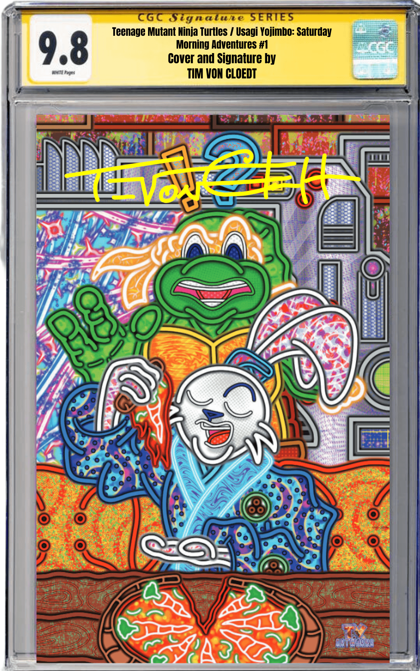 Teenage Mutant Ninja Turtles/Usagi Yojimbo: Saturday Morning Adventures Variant - Lightning Comix Exclusive - CGC 9.8 Signed Virgin - LIGHTNING COMIX
