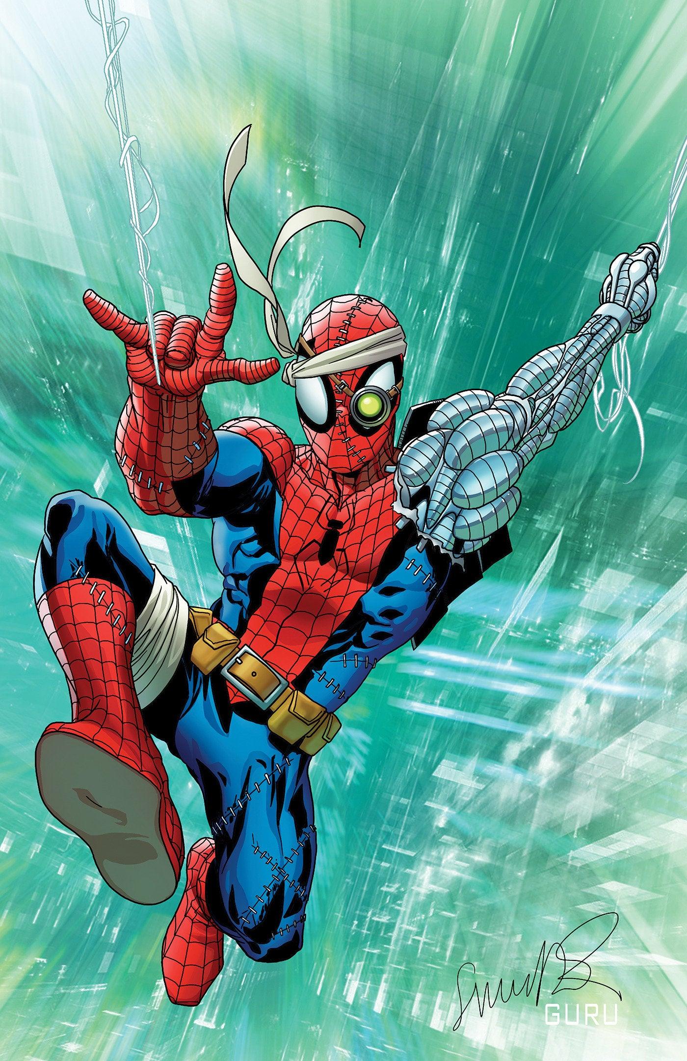 EDGE OF SPIDER-VERSE #2 SALVADOR LARROCA CYBORG SPIDER-MAN VIRGIN VARIANT (1:50) (3/27/2024) - LIGHTNING COMIX