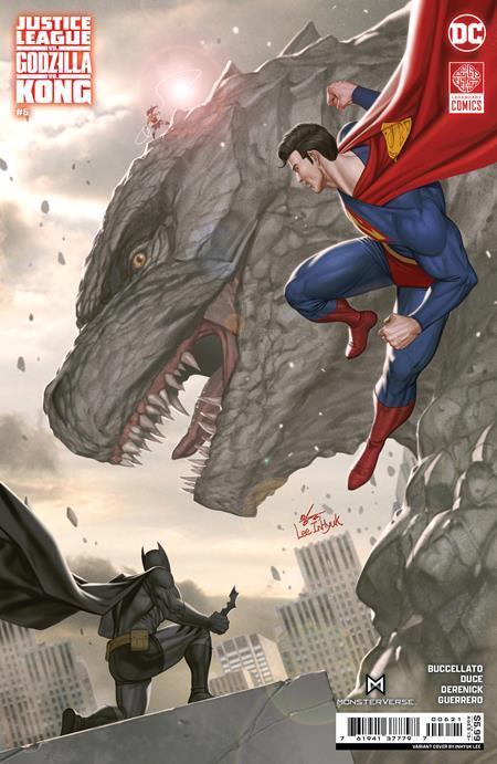 JUSTICE LEAGUE VS GODZILLA VS KONG #6 (OF 7) CVR B INHYUK LEE CARD STOCK VAR (3/19/2024) - LIGHTNING COMIX