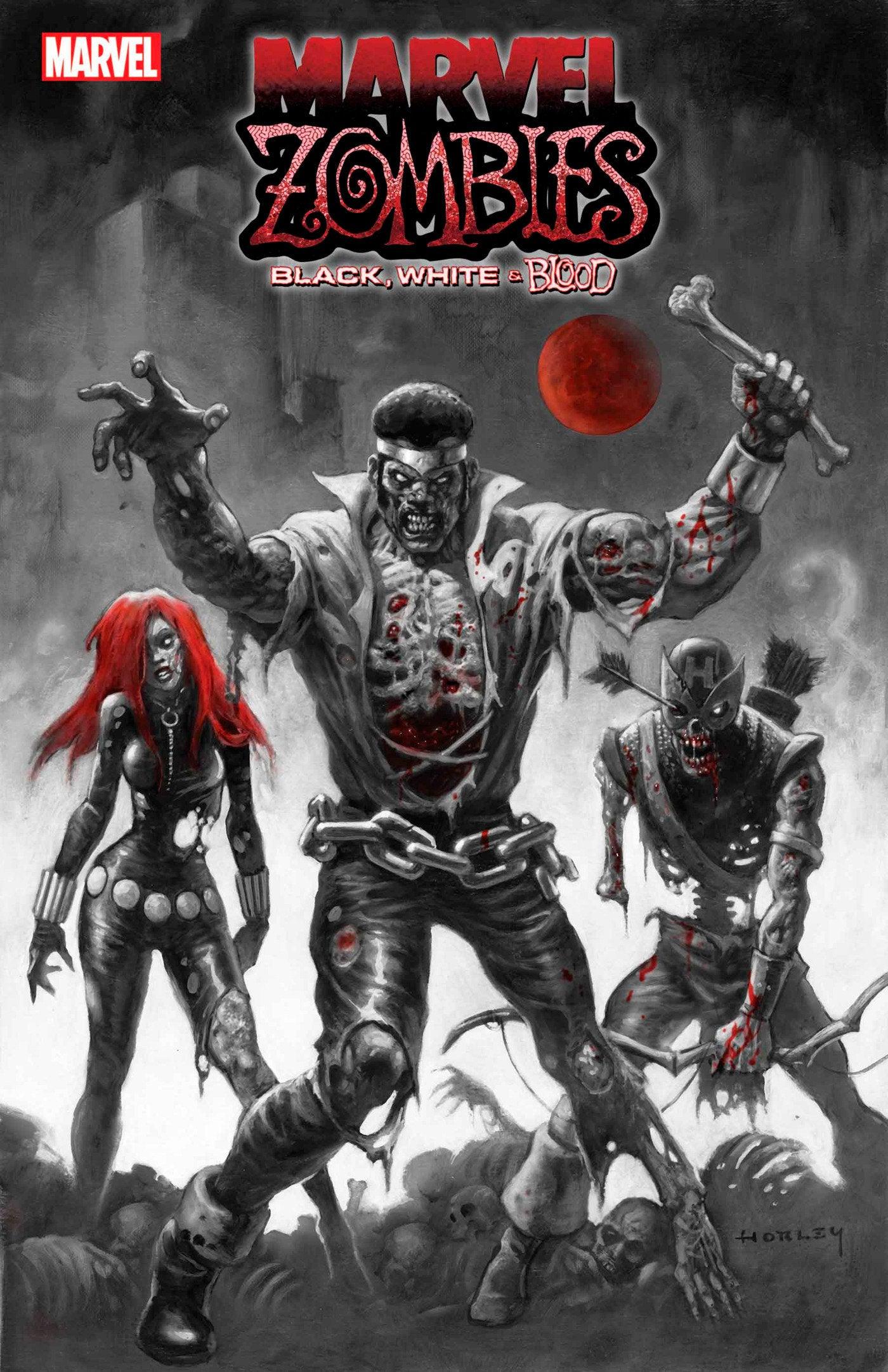MARVEL ZOMBIES: BLACK, WHITE & BLOOD 3 ALEX HORLEY VARIANT (12/13
