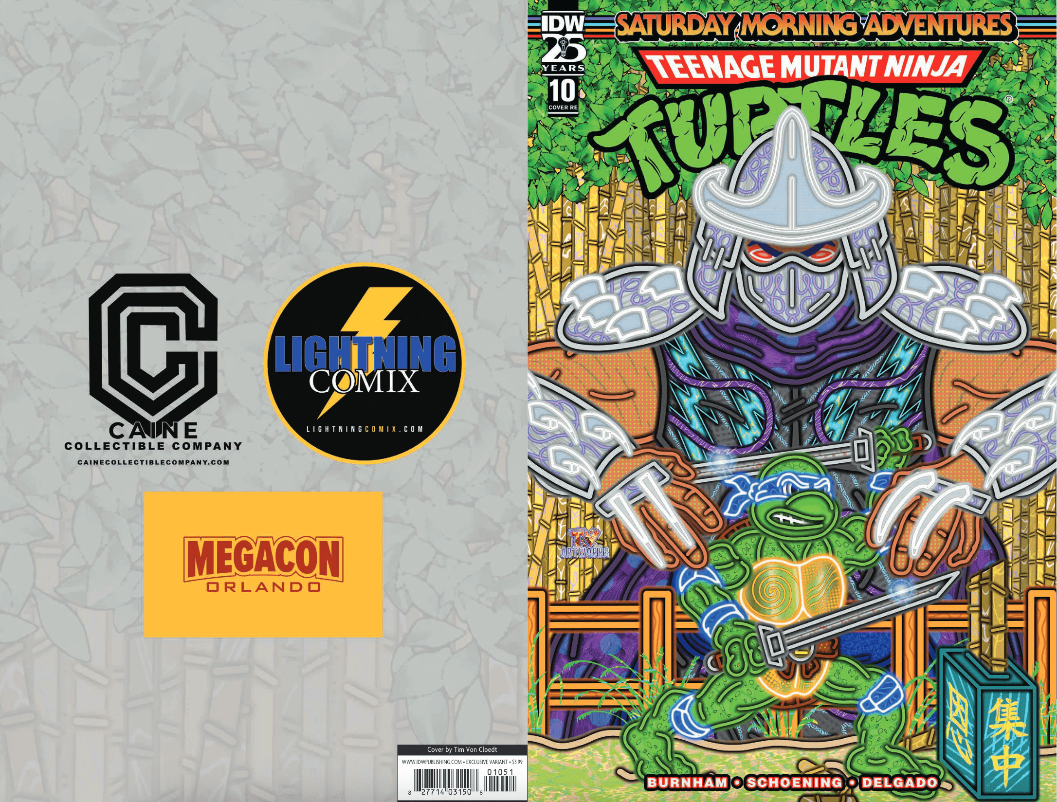 TEENAGE MUTANT NINJA TURTLES: SATURDAY MORNING ADVENTURES #10 - TIM VON CLOEDT - LIGHTNING COMIX MEGACON EXCLUSIVE - LIGHTNING COMIX