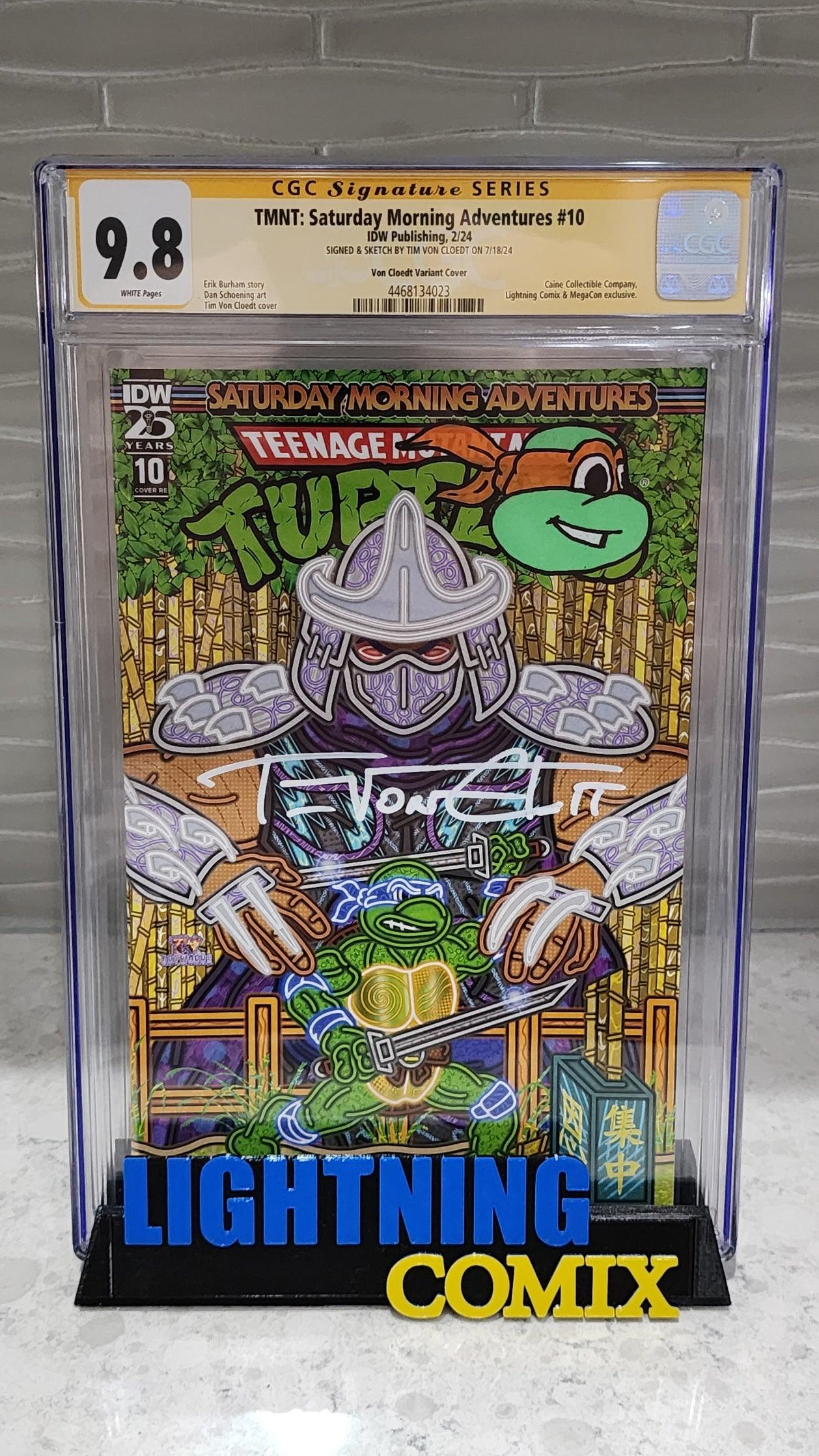 TEENAGE MUTANT NINJA TURTLES: SATURDAY MORNING ADVENTURES #10 MEGACON EXCLUSIVE - CGC 9.8 MICHAELANGELO REMARK