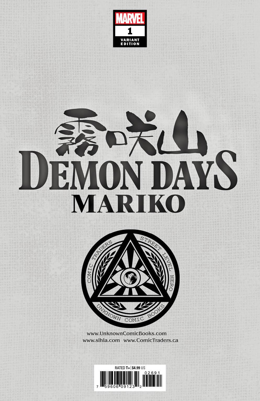 Demon Days Mariko #1 Unknown Comics Kael Ngu Exclusive Var (06/16/2021)