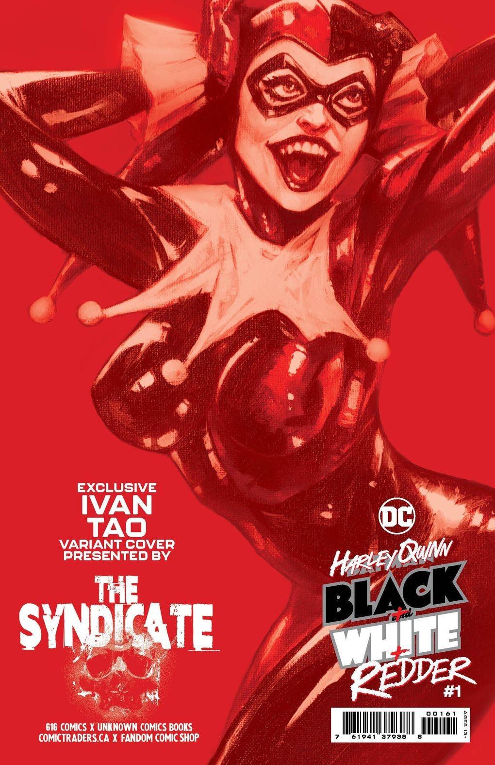 HARLEY QUINN BLACK WHITE REDDER #1 IVAN TAO (616) EXCLUSIVE MINIMAL VAR (08/02/2023)