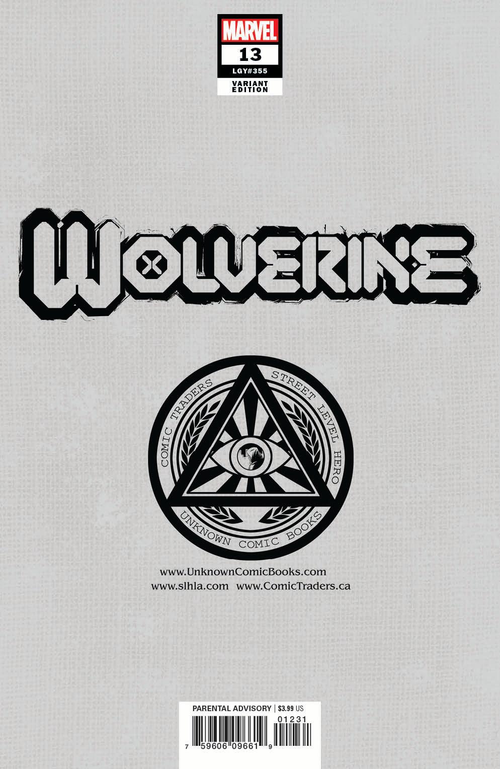 Wolverine #13 Unknown Comics Lucas Werneck Exclusive Virgin Var Gala (06/23/2021)