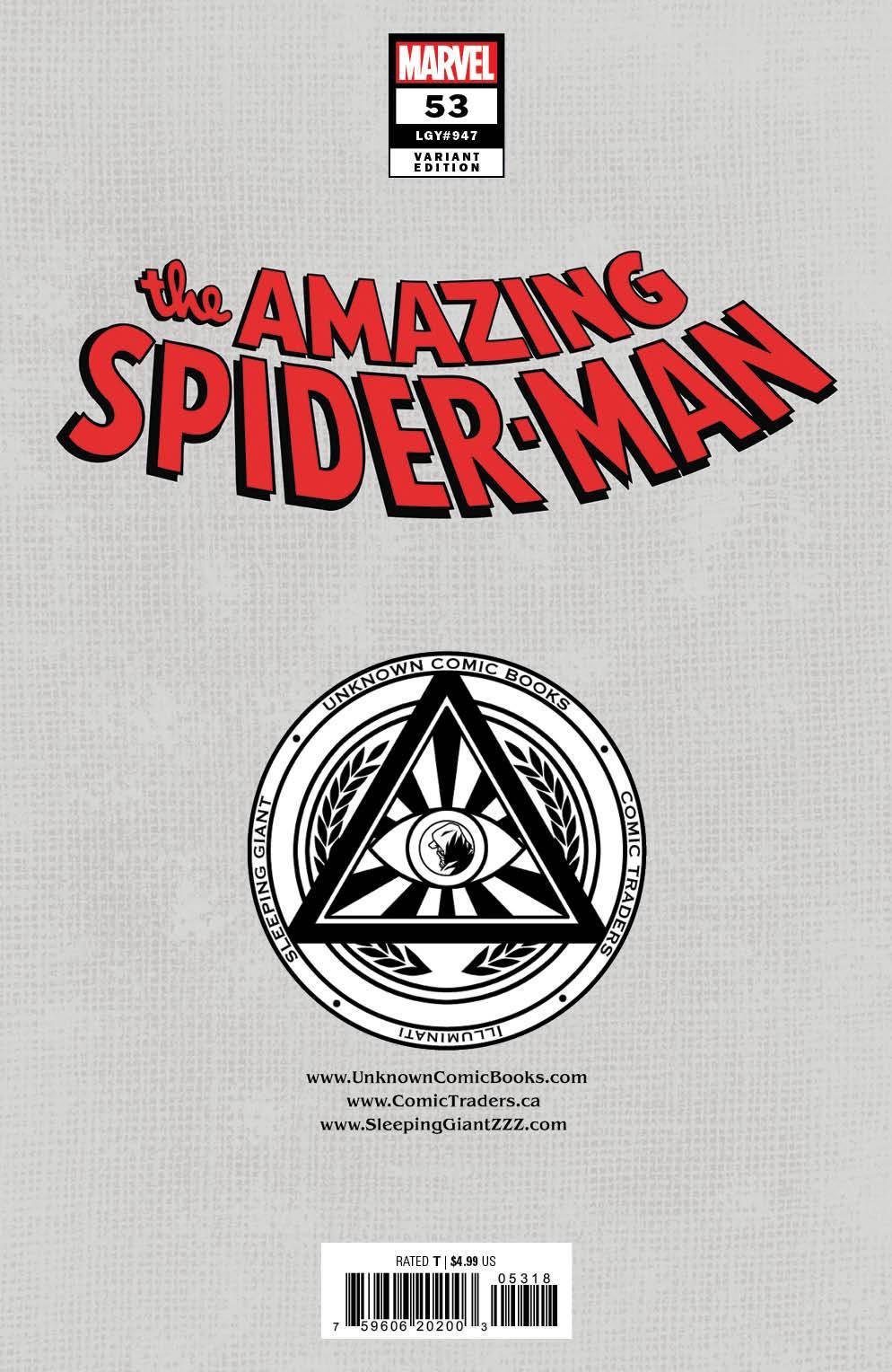 AMAZING SPIDER-MAN #53 UNKNOWN COMICS DERRICK CHEW EXCLUSIVE VAR (07/10/2024) - LIGHTNING COMIX