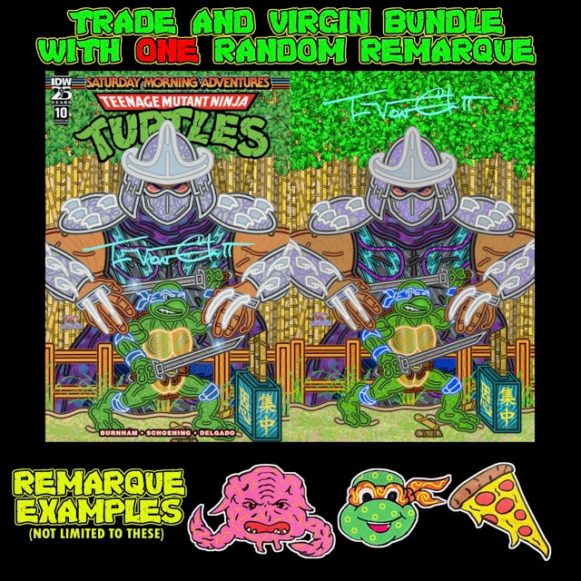 TEENAGE MUTANT NINJA TURTLES: SATURDAY MORNING ADVENTURES #10 MEGACON EXCLUSIVE - TRADE & VIRGIN BUNDLE (FREE REMARK)