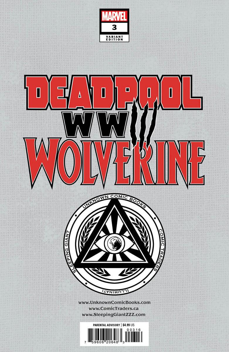 DEADPOOL & WOLVERINE: WWIII #3 UNKNOWN COMICS TYLER KIRKHAM EXCLUSIVE VAR (07/24/2024) - LIGHTNING COMIX