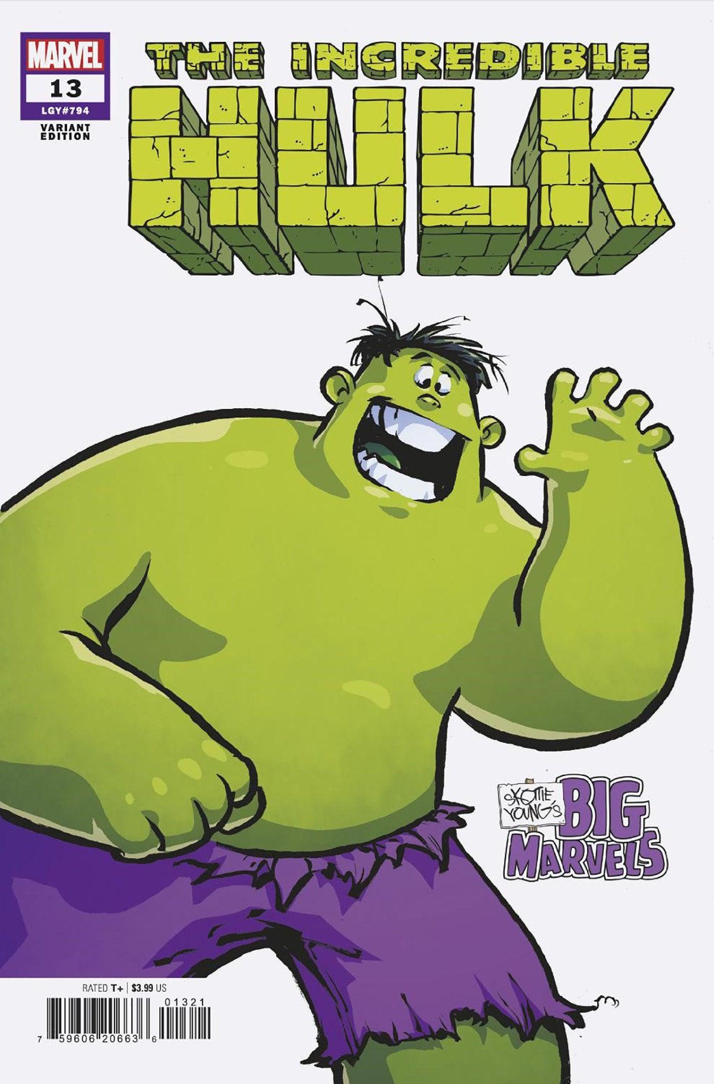 INCREDIBLE HULK #13 SKOTTIE YOUNG'S BIG MARVEL VARIANT (6/12/2024) - LIGHTNING COMIX