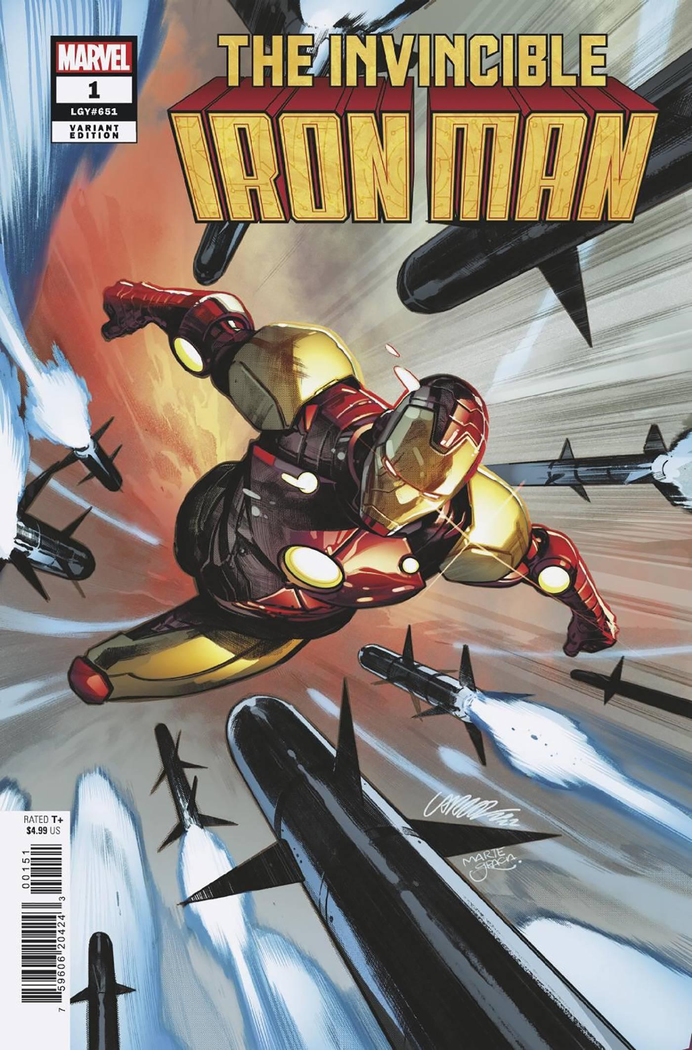 INVINCIBLE IRON MAN #1 - 1:25 INCENTIVE RATIO VARIANT - LIGHTNING COMIX