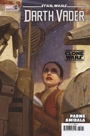 STAR WARS: DARTH VADER 38 E.M. GIST PADME STAR WARS: CLONE WARS 15TH ANNIVERSARY VARIANT [DD] (9/13/2023) - LIGHTNING COMIX