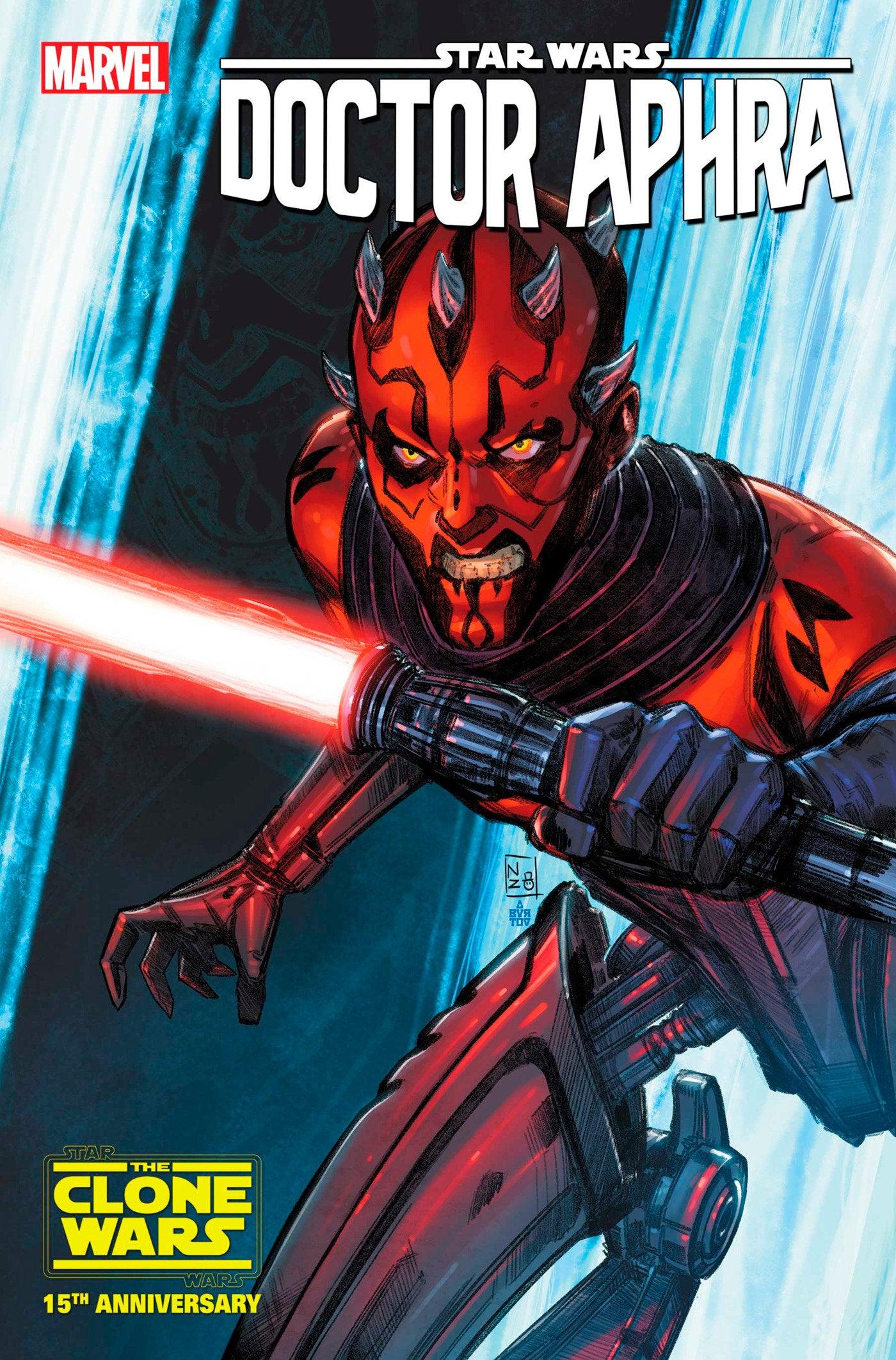 STAR WARS: DOCTOR APHRA 37 NABETSE ZITRO DARTH MAUL STAR WARS: CLONE WARS 15TH ANNIVERSARY VARIANT [DD] (10/25/2023) - LIGHTNING COMIX