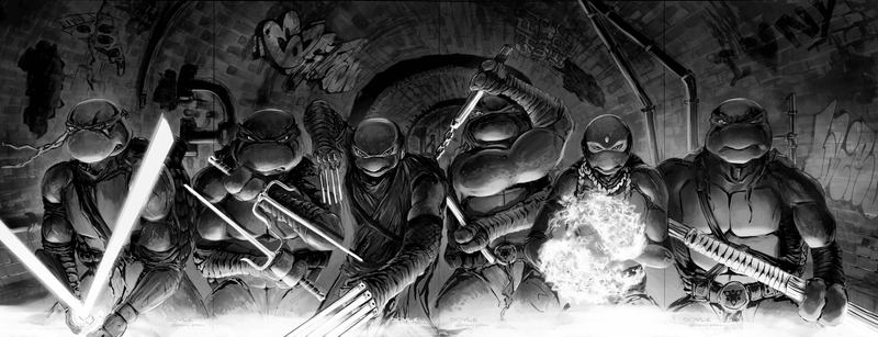 Turtle 147 Teenage Mutant Ninja Turtles #147-150 - Lightning Comix Exclusive - B&W ...