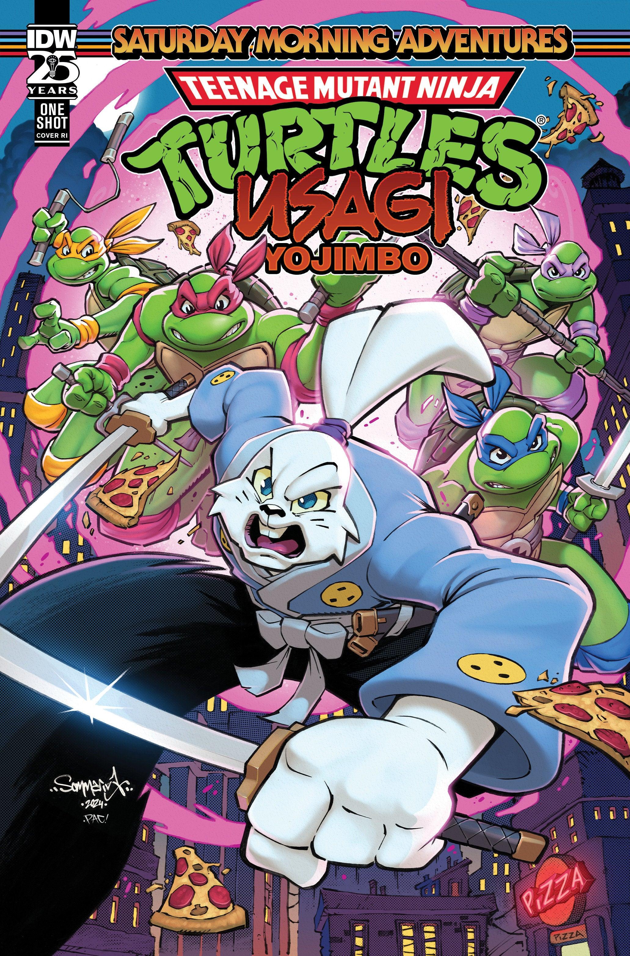 Teenage Mutant Ninja Turtles/Usagi Yojimbo: Saturday Morning Adventures Variant RI (25) (Sommariva) (6/12/2024) - LIGHTNING COMIX