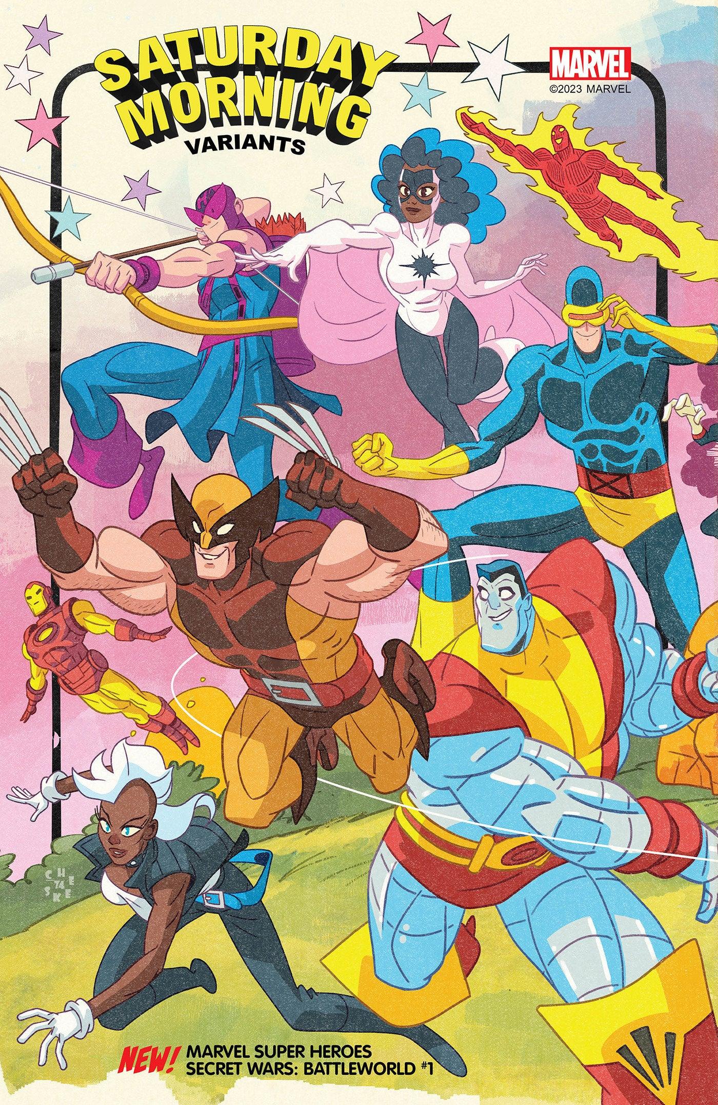 MARVEL SUPER HEROES SECRET WARS: BATTLEWORLD 1 SEAN GALLOWAY SATURDAY MORNING VARIANT (11/22/2023) - LIGHTNING COMIX