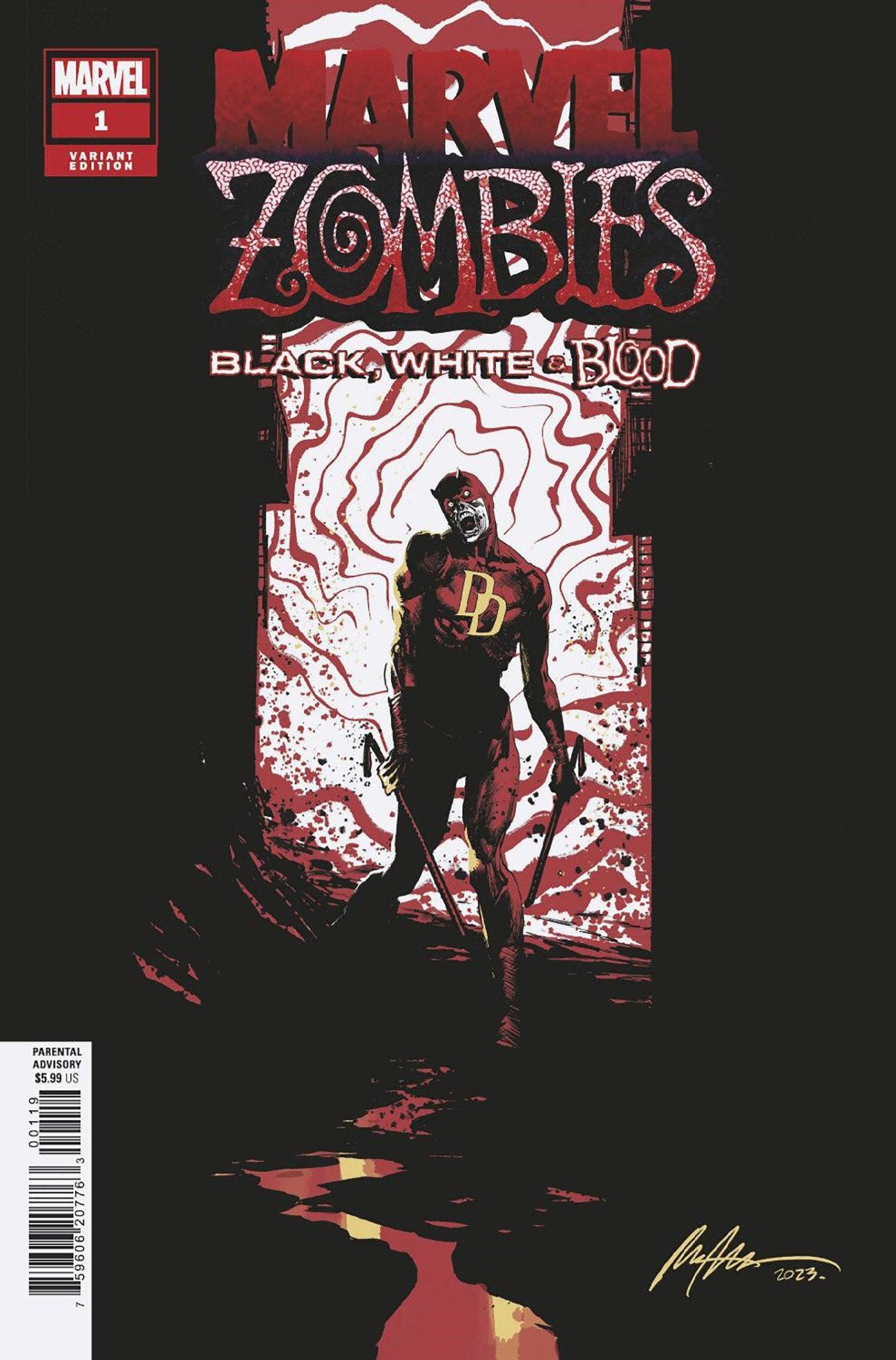 MARVEL ZOMBIES: BLACK, WHITE & BLOOD 1 RAFAEL ALBUQUERQUE VARIANT [1:25] (10/25/23) - LIGHTNING COMIX